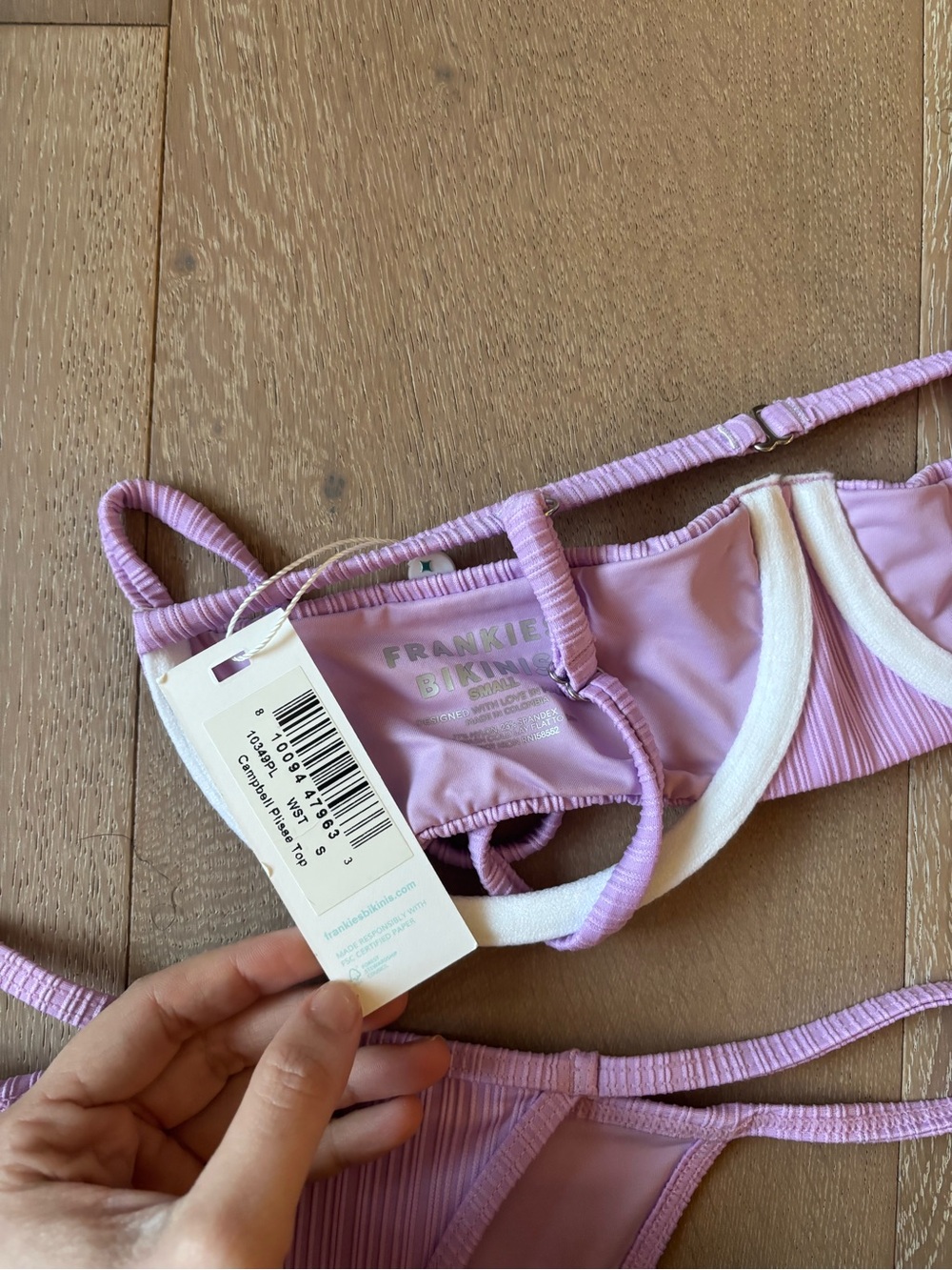 Frankie's Bikinis Lilac Set NWT - Picture 3 of 3